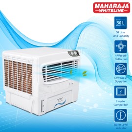 Maharaja Whiteline Arrow Deluxe Personal Air Cooler 50L,White,Grey,Standard