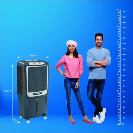Crompton Gale DAC Desert Air Cooler- 90L, with Everlast Pump, 4-Way Air Deflection and Honeycomb pads, Grey, (ACGC-GALEDAC90)