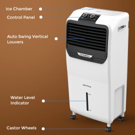 Crompton Jedi PAC 35 Litre Personal Air Cooler for home, Honeycomb pads, 4-way Air Deflection Ice Chamber Everlast Pump Inverter Compatible