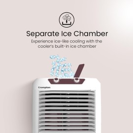 Crompton Marvel Neo Inverter Compatible Portable Personal Air Cooler (40L, White)