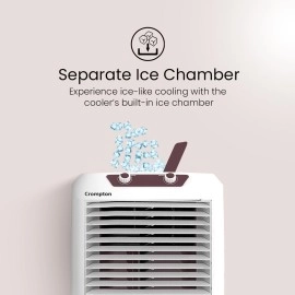 Crompton Marvel Neo Inverter Compatible Portable Personal Air Cooler (40L, White)