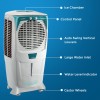 Crompton Ozone Desert Air Cooler- 55L with Everlast Pump, Auto Fill, 4-Way Air Deflection and High Density Honeycomb pads, White & Teal