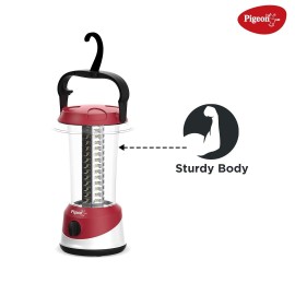 Pigeon Sirius Emergency 360 Degree Rechargeable Lantern with 1600 mAH and 8 Hours Backup,(Red)