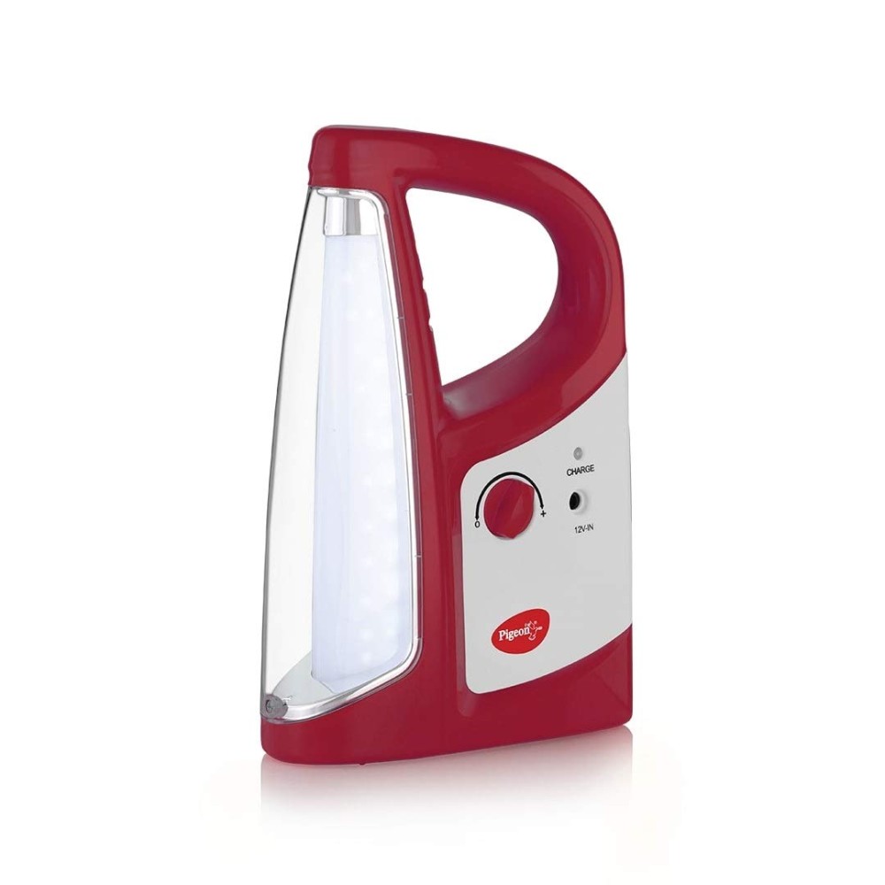 Pigeon Gleam LED Rechargeable Emergency Lamp with 1600 mAH and 50 Hours of Backup time(Red)