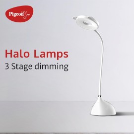 Pigeon Halo Rechargeable LED Reading Lamps with Flicker-Free USB Charging 3 Stage Dimming, 10 Watt,14714(White,Medium,Pack of 1)