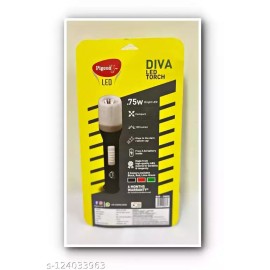 Pigeon LED Torch (with 2AA Batteries) Diva Black