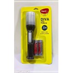 Pigeon LED Torch (with 2AA Batteries) Diva Black