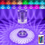 JD FRESH Crystal Lamp for Bedroom, RGB Lights Lamp Home Decor, Night Lamp , Geometry Lamp, Crystal Rose Lamp, Loona Lamps for Home Decoration, Led Crystal Rose Touch Lamp(Pack of 1)
