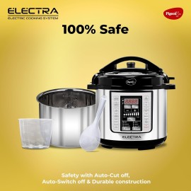 Pigeon Electra Electric Pressure Cooking System with 18 Pre-Set Menus, 6 litre