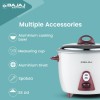 Bajaj Majesty New RCX 3 Multifunction Rice Cooker with Keep Warm Function, 1.5 Liters, 350W, White and Pink