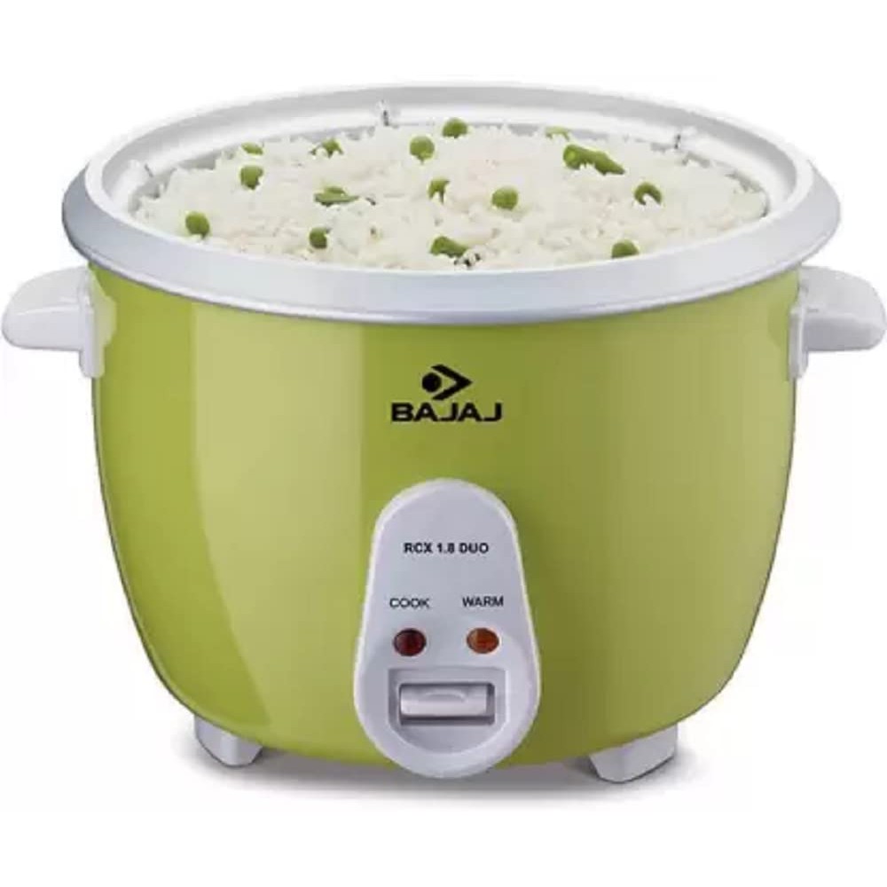 Bajaj Rcx Duo 1.8 Electric Rice Cooker (Green), 1.8 Liter