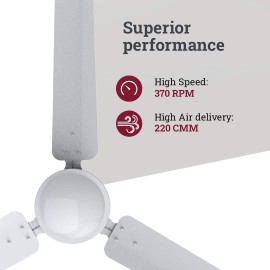 Crompton Energion HS 1200 mm (48 inch) Energy Efficient 5 Star Rated High Speed BLDC Ceiling Fan with Remote (Opal White)