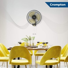 Crompton High Speed Torpedo 400-MM Wall Fan(Black,Yellow)