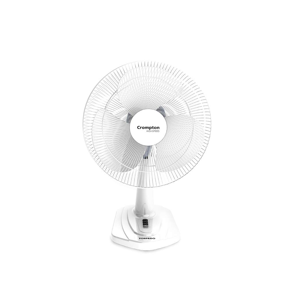 Crompton High Speed Torpedo 400-MM 125 Watts Table Fan (KD,White)