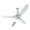 Bajaj Arioso Luxe 1200mm (48") BLDC Ceiling Fans for Home BEE 5 stars Rated Energy Efficient Ceiling Fan Aerodynamically Designed Blades Adjustable Canopy RF Remote 2-Yr Warranty White & Silver