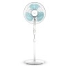 Bajaj Armor Series Fuzion 400mm Pedestal Fan for Home Dura Breeze Pro Technology 3 Years Comprehensive Warranty Surge Protection 100% Copper Motor High Air Delivery - White BlueTint