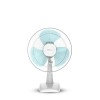 Bajaj Armor Series Fuzion 400mm Table Fan for Home DuraBreeze Pro Technology 3 Years Comprehensive Warranty Surge Protection 100% Copper Motor High Air Delivery - White BlueTint
