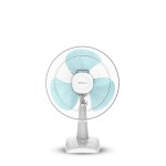 Bajaj Armor Series Fuzion 400mm Table Fan for Home DuraBreeze Pro Technology 3 Years Comprehensive Warranty Surge Protection 100% Copper Motor High Air Delivery - White BlueTint