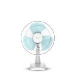 Bajaj Armor Series Fuzion 400mm Table Fan for Home DuraBreeze Pro Technology 3 Years Comprehensive Warranty Surge Protection 100% Copper Motor High Air Delivery - White BlueTint
