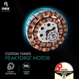 NNEX Glyde A60 1200 mm BEE 2 Star Rated Premium Ceiling Fan 20% Higher Air Thrust 2-Yr Warranty, Mist Brown