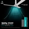 NNEX Glyde A40 1200 mm BEE 2 Star Rated Premium Ceiling Fan 20% Higher Air Thrust 2-Yr Warranty, Snow White