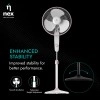 NNEX Glyde A5 400mm Pedestal Fan for Home 2 Years Warranty Power of 3 Blades 20% Higher Air Thrust 100% Copper Motor - White