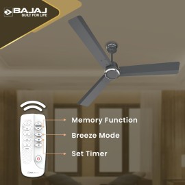 Bajaj Classico Sleek Plus 1200 mm Coal Grey 3 Blade Ceiling Fan