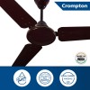 Crompton Cool Breeze 900 mm (36 inch) Long Lasting Rust Free Ceiling Fan (Brown)