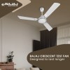 Bajaj Crescent 12S1 1200mm Sparkle White and Chrome Ceiling Fan