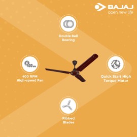 Bajaj New Bahar 1200mm Ceiling Fan (Brown)