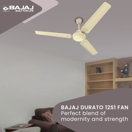 Bajaj Durato 12S1 1200Mm (48") Ceiling Fans Highspeed 400 Rpm 3-Yr Warranty Ivory