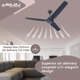 Bajaj Durato 12S1 1200Mm (48") Ceiling Fans Highspeed 400 Rpm 3-Yr Warranty Marathon Blue