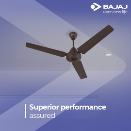 Bajaj Energos 26 5 Star 1200 mm BLDC Motor with Remote 3 Blade Ceiling Fan(Red Walnut, Pack of 1)	