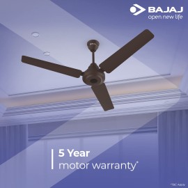 Bajaj Energos 26 5 Star 1200 mm BLDC Motor with Remote 3 Blade Ceiling Fan(Red Walnut, Pack of 1)	