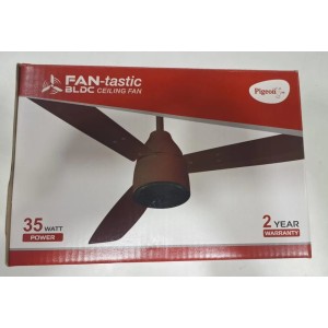 Pigeon Fantastic 1200mm BLDC Ceiling Fan with Remote Energy Efficient Ceiling Fan Ceiling fan for Living Room High Air Delivery with LED Indicators (Brown)