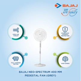 Bajaj Neo-Spectrum 400 mm Pedestal Fan(Grey)