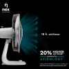 NNEX Glyde A5 400mm Table Fan for Home 2 Years Warranty Power of 3 Blades 20% Higher Air Thrust 100% Copper Motor-White