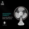 NNEX Glyde A5 400mm Table Fan for Home 2 Years Warranty Power of 3 Blades 20% Higher Air Thrust 100% Copper Motor-White