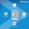 Bajaj Pygmy with LED Light 178 mm Silent Operation 3 Blade Table Fan (White)