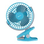 Bajaj Pygmy Mini 110 MM Sweep (USB Charging) 110 mm Silent Operation 3 Blade Table Fan (Blue,Pack of 1)