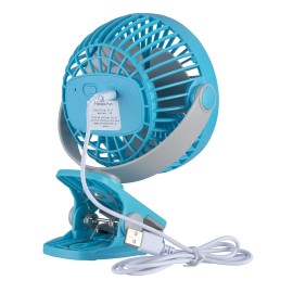 Bajaj Pygmy Mini 110 MM Sweep (USB Charging) 110 mm Silent Operation 3 Blade Table Fan (Blue,Pack of 1)