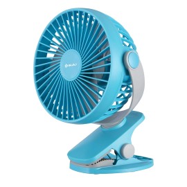 Bajaj Pygmy Mini 110 MM Sweep (USB Charging) 110 mm Silent Operation 3 Blade Table Fan (Blue,Pack of 1)