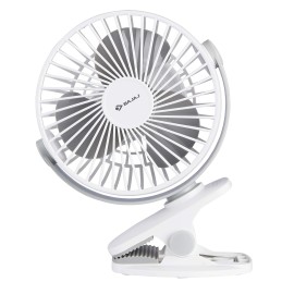 Bajaj Pygmy Mini 110 MM Sweep (USB Charging) 110 mm Silent Operation 3 Blade Table Fan (White,Pack of 1)