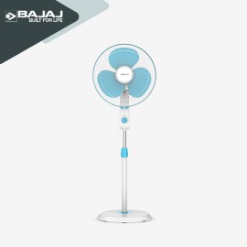 Bajaj Robusto 400mm Oscillating Pedestal Fan 3Years Comprehensive Warranty Icy Blue&White