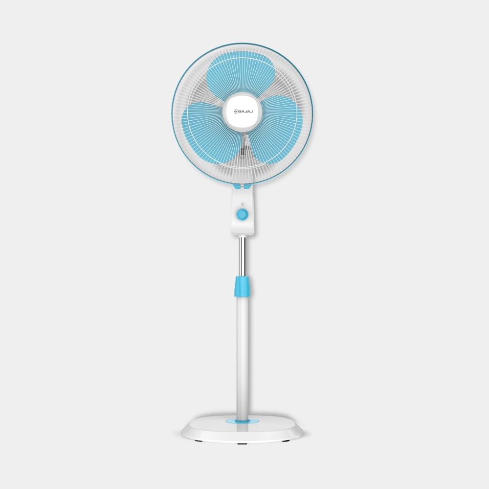 Bajaj Robusto 400mm Oscillating Pedestal Fan 3Years Comprehensive Warranty Icy Blue&White