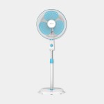 Bajaj Robusto 400mm Oscillating Pedestal Fan 3Years Comprehensive Warranty Icy Blue&White