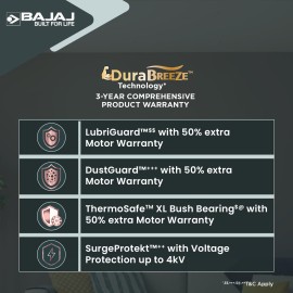 Bajaj Robusto 400mm Oscillating Pedestal Fan 3Years Comprehensive Warranty Icy Blue&White
