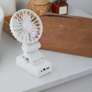 Rechargeable Mini Clip-On Desk Fan (1 Pc)