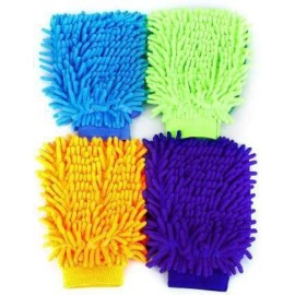Microfiber Auto Dusting Cleaning Gloves for Cars and Trucks, Perfect to Clean Mirrors and Lamps Microfiber Vehicle Washing Hand Glove Multicolor (Pack of 4), 1200 GSM