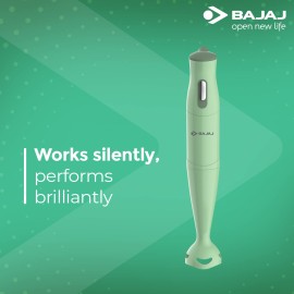 Bajaj Stainless Steel Hb-20 Silent 300W Hand Blender, Green, 300 Watt